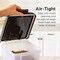 IRIS USA 10 Lbs / 12.75 Qt Airtight Dog Food Storage Container, Clear/Black